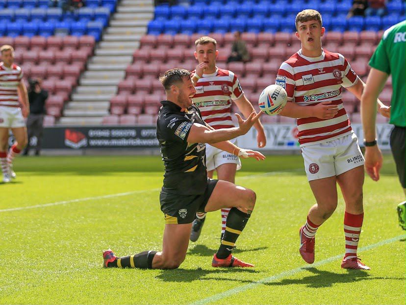 Alex Gerrard in action on the rugby league pitch